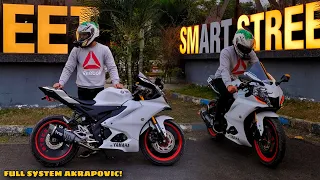 ₹45,0000 Thousand Worth MODIFICATION on R15 V4 | Full System AKRAPOVIC Exhaust | Brembo Brakes |#MxK