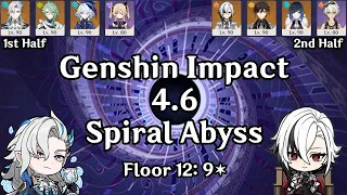 [Genshin Impact] 4.6 Spiral Abyss: Floor 12 - 9✶ - May 2024