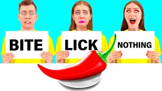 Bite, Lick or Nothing Challenge | Crazy Ideas To Cook by TeenChallenge