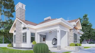 3 Bedroom Bungalow House Design | House Plan |(15x13.4meters) @katveldesigns