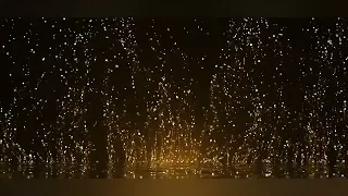 Golden particle rising effect shows beautiful led video Background