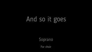 Choir/chór And so it goes - Soprano + score