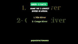 Name of the 5 longest river in Africa