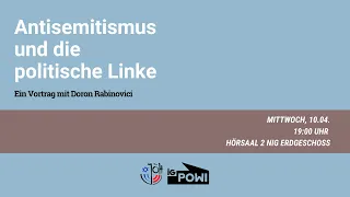 Antisemitismus und die politische Linke – Doron Rabinovici