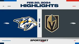 NHL Highlights | Golden Knights vs. Predators - February 20, 2024