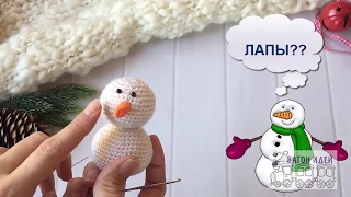 снеговик, связаный крючком - мастер-класс. Новый год