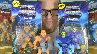 Masters of the Universe Origins Cartoon Collection vs Wave 1 Reissue He Man Skeletor Unboxing Review