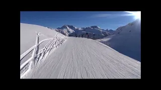 Tapio at Lech am Arlberg in Jan 2022 (red slope)