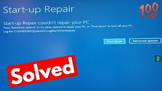 Fix Windows 10 startup repair couldn't repair your pc log file srt srttrail.txt