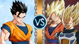 Gohan vs Goku and Vegeta