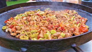 ТУРЕЦКАЯ КУХНЯ МЯСО с ОВОЩАМИ на САДЖЕ SAÇ KAVURMA Nasıl Yapılır