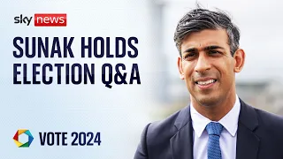 PM Rishi Sunak holds a Q&A following election date announcement