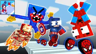 Monster School : Superhero Run - Epic Transform Race 3D - Minecraft Animation