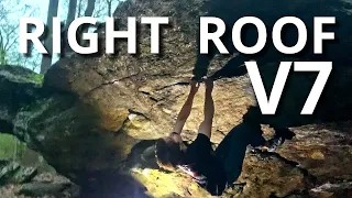 Right Roof V7 - Samp Mortar Bouldering