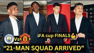 Martinez,Mainoo,Bruno,Rashford,UNITED 21-MAN Squad arrived at Man City,FIND OUT SQUAD👀.Man Utd news