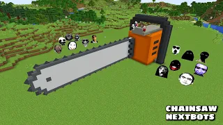 SURVIVAL CHAINSAW HOUSE WITH 100 NEXTBOTS in Minecraft - Gameplay - Coffin Meme