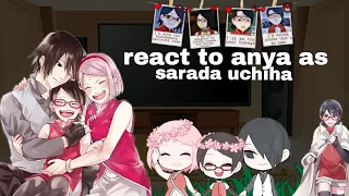 •spy × family react to anya as sarada uchilha•