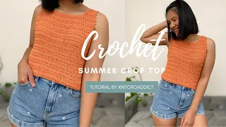 Summer Crochet Crop Top - Modern Crochet Top ( Free Crochet Pattern )