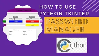 Password Manager | Using Tkinter | Python Project | Complete Code