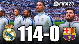 FIFA 23 - MESSI, RONALDO, MBAPPE, NEYMAR, ALL STARS PLAYS TOGETHER | Real Madrid 114-0 FC BARCELONA