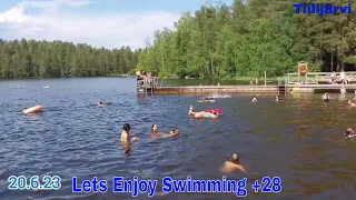 This is it +28 hot summer in Hollola south of Finland! Lets enjoy swimming#Tiilijärvi