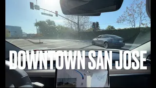 Tesla FSD Beta V11.4 - Model 3 Full Self Driving Through San Jose