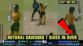 Ruturaj Gaikwad😍 6666666💥 7 Sixes in 1 Over😱 World Record🔥43 Runs in 6 Balls💥 CSK Fans Celebrations🥳