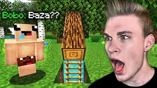 Odkryłem z BOBO TAJNĄ PODZIEMNĄ BAZĘ KOLEGI w Minecraft!