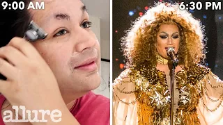 A Drag Singer's Entire Routine, from Shaving to Showtime | Work It | Allure
