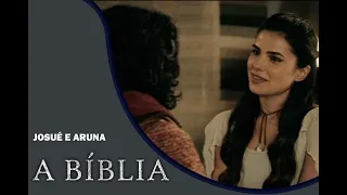 A BÍBLIA -A TERRA PROMETIDA: Elói interrompe beijo entre Aruna e Josué | PARTE 1