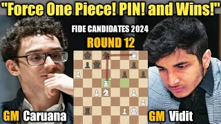 Fabiano Caruana VS Vidit Gujrathi | FIDE Candidates 2024 | Round 12