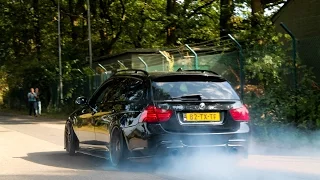 900hp Bmw 335i E91 - Burnout, INSANE  LOUD revs, details,... @spring event 2016