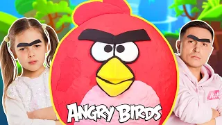 ОГРОМНАЯ птица ANGRY BIRDS из пластилина