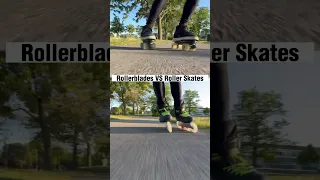 Rollerblades VS Roller Skates 🔥😱 #skating #tips #freestyle #shorts