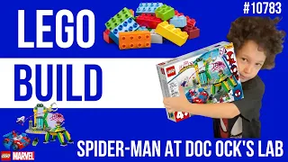 LEGO Marvel Spidey and His Amazing Friends Spider-Man at Doc Ock's Lab Lego Build | Lego Set 10783