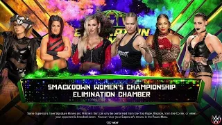 WWE 2K23 - WOMEN ELIMINATION CHAMBER| WWE RAW &SMACKDOWN CHAMPIONSHIP MATCH [4K] GAMEPLAY