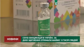 COVID вакцинація в Україні: за добу щеплення отримали майже 10 тисяч людей