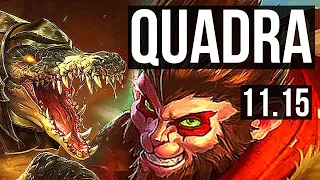 RENEKTON vs WUKONG (TOP) | Quadra, 7 solo kills, 1.1M mastery, 15/3/5 | EUW Diamond | v11.15