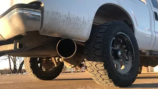 6.0 Powerstroke Straight Pipe Cold Start -17°f