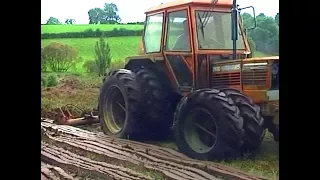 Machine cutting Turf -- Harvesting Peat the modern way!