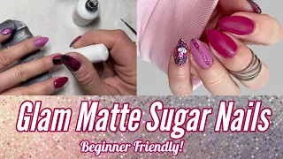 EASY GLAM NAILS | Pink Sugar Matte Nail Tutorial | Valentine’s Day