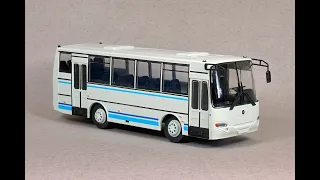 ПАЗ-4230 Аврора 1:43 (modimio) обзор автобус масштабная модель автолегенды / Model bus PAZ aurora