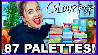 RANKING ALL MY COLOURPOP PALETTES FROM WORST TO BEST! || OVER 87 PALETTES!! || APRIL 2022 ||