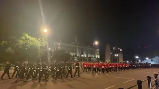 Troops Leave Wellington Barracks at Midnight #coronation Rehearsal