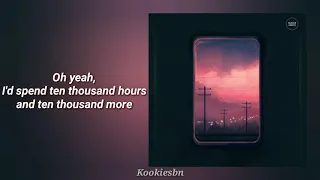 BTS Jungkook - '10000 Hours' LYRICS (Full Ver.) (Dan + Shay, Justin Bieber cover)