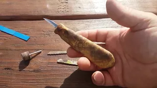Home made detail knife for whittling using a jigsaw blade