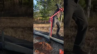 How to pull out pipe out of the ground building greenhouse high tunnel #shorts