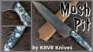 "Mosh Pit" 10in (254mm) Damascus K-tip Gyuto Chef Knife 240mm VG10 Stainless Steel Culinary Blade