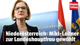 NÖ: Mikl-Leitner zur Landeshauptfrau gewählt | krone.tv NEWS