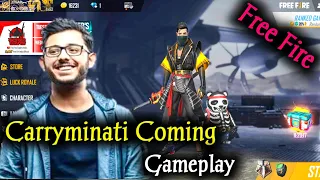 Carryminati Coming GamePlay Free Fire Booyah And Survived || Tips And Tricks